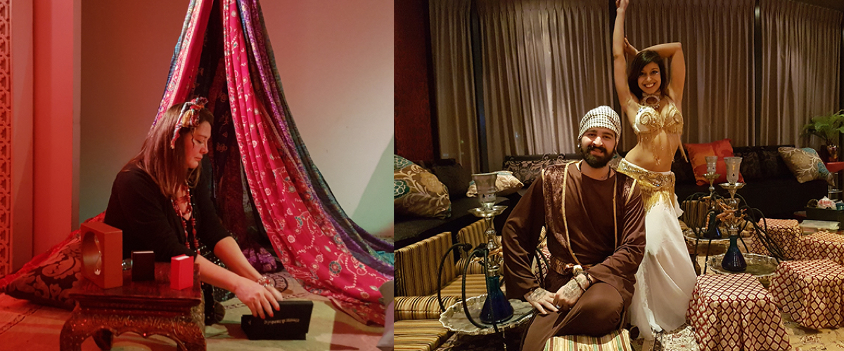 Percussionist en buikdanseres
